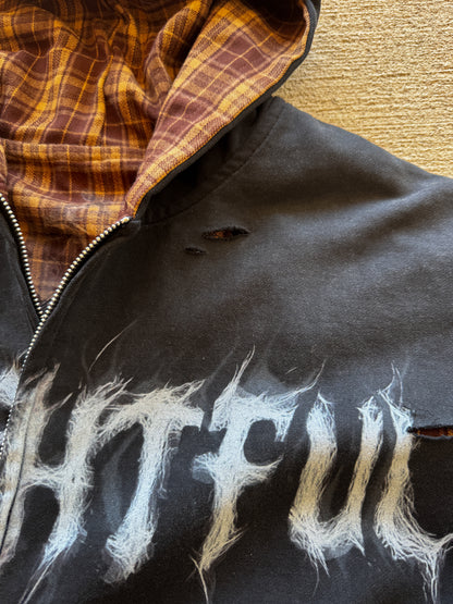Reversible Plaid Zip Up
